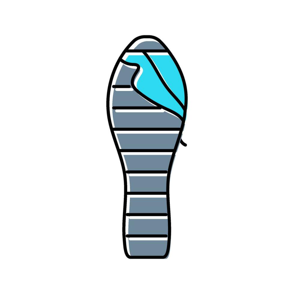 sleeping bag mountaineering adventure color icon vector illustration