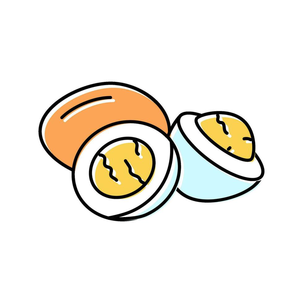 healthy egg chicken farm food color icon vector illustration