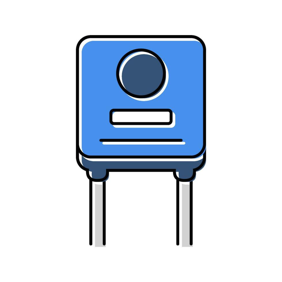 condensador eléctrico ingeniero color icono vector ilustración