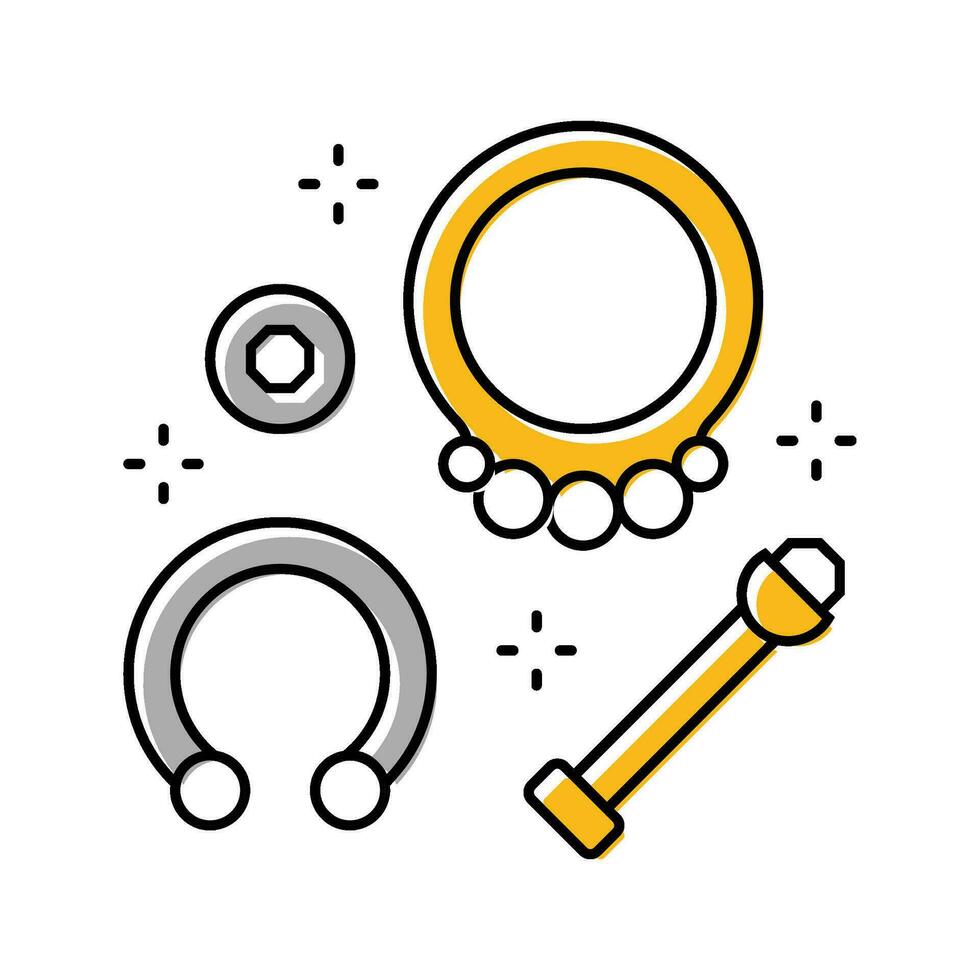 ring piercing color icon vector illustration