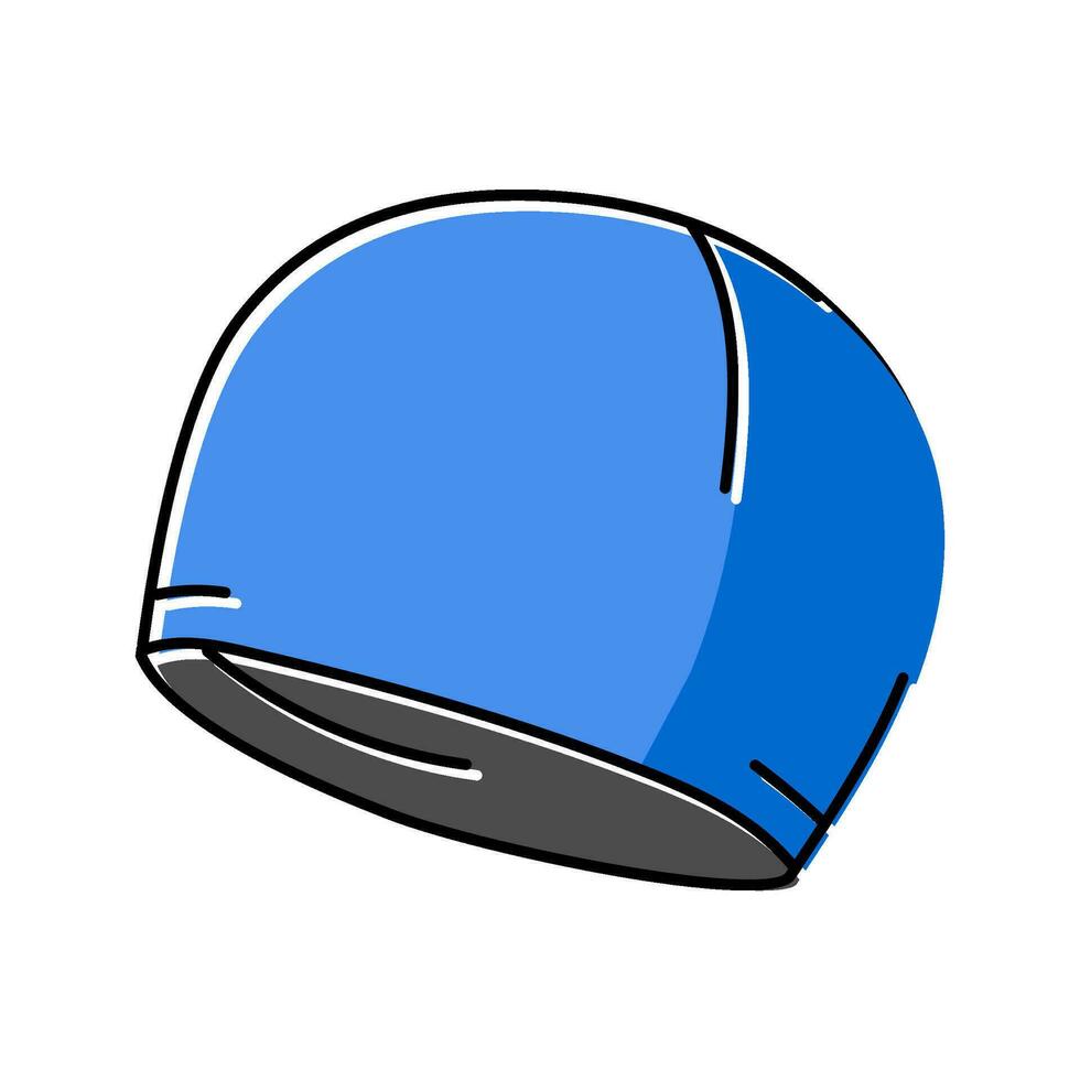 swim hat cap color icon vector illustration