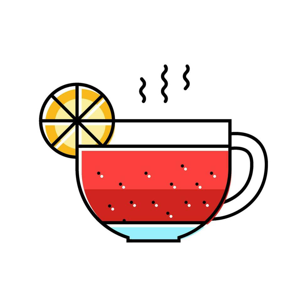 caliente bebida color icono vector ilustración