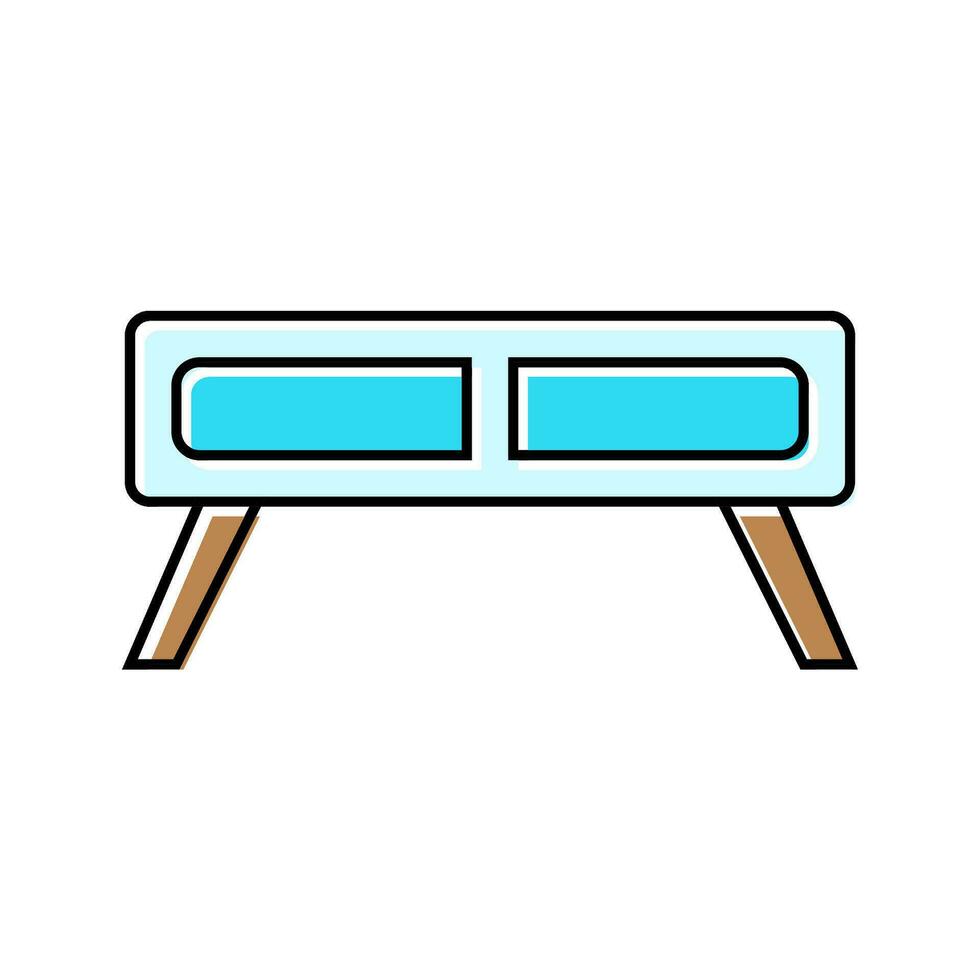 mesa suave acogedor color icono vector ilustración