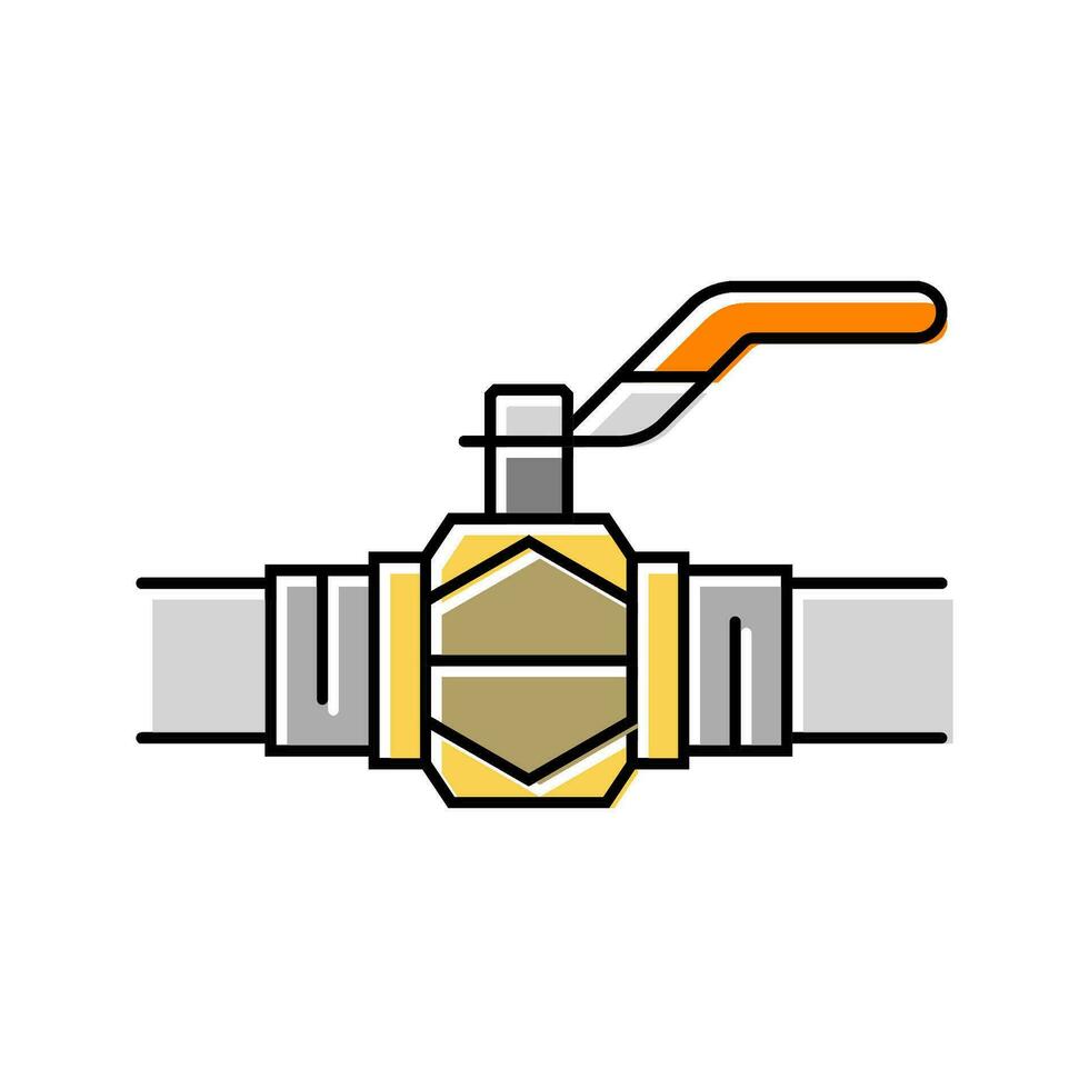 válvula gas Servicio color icono vector ilustración