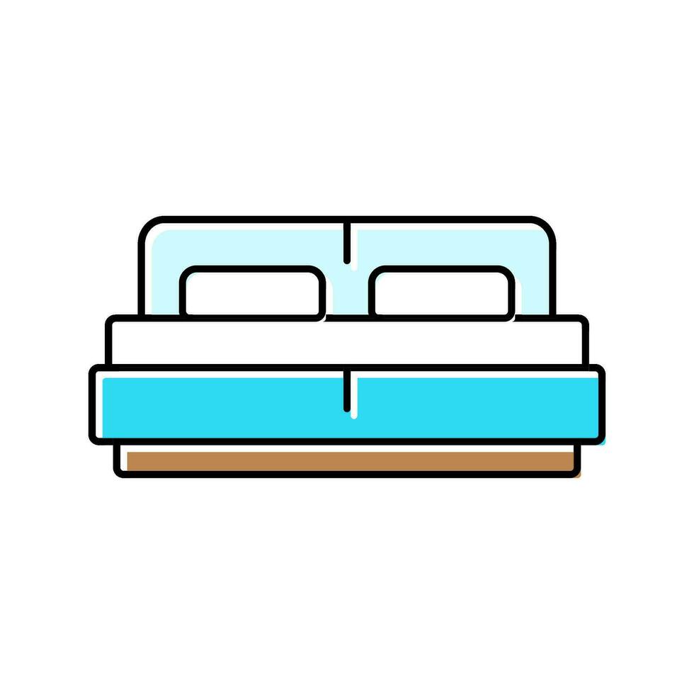 bed soft cozy color icon vector illustration