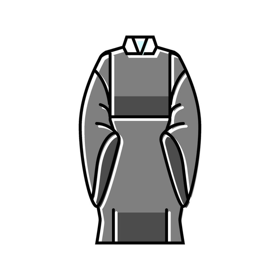 shinto priest robe shintoism color icon vector illustration