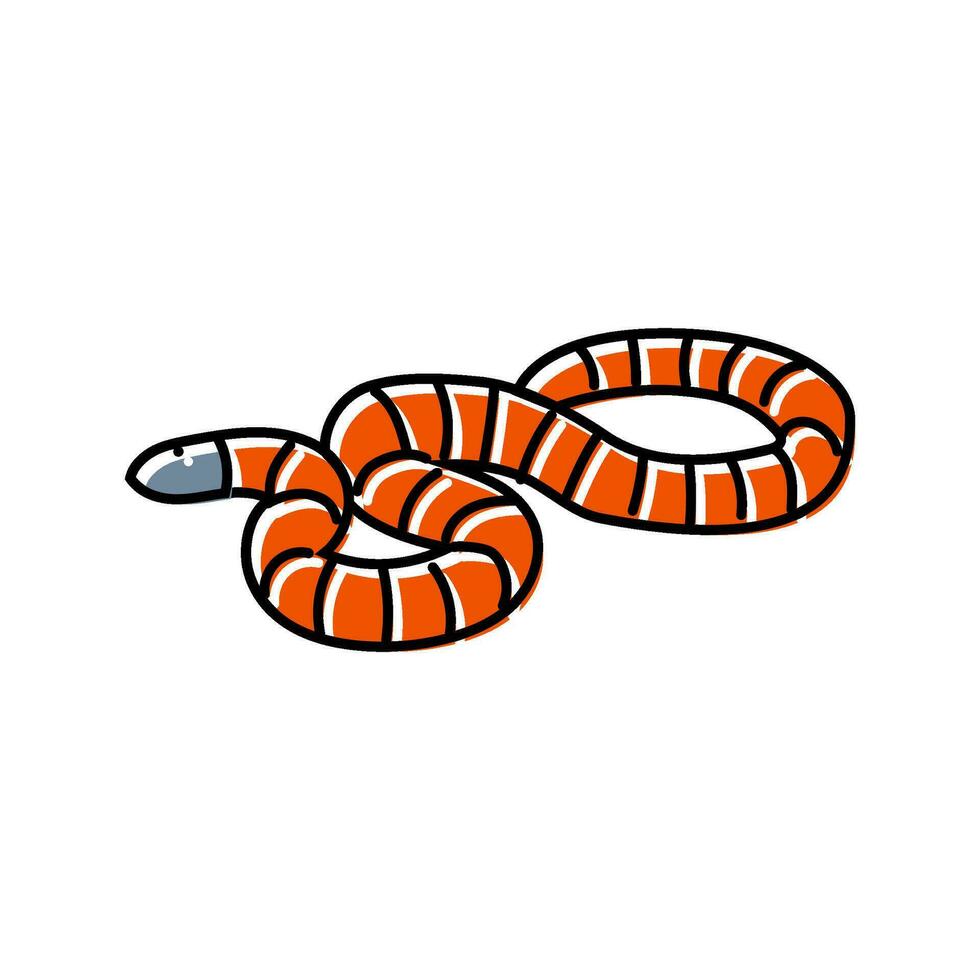 mountain kingsnake snake color icon vector illustration