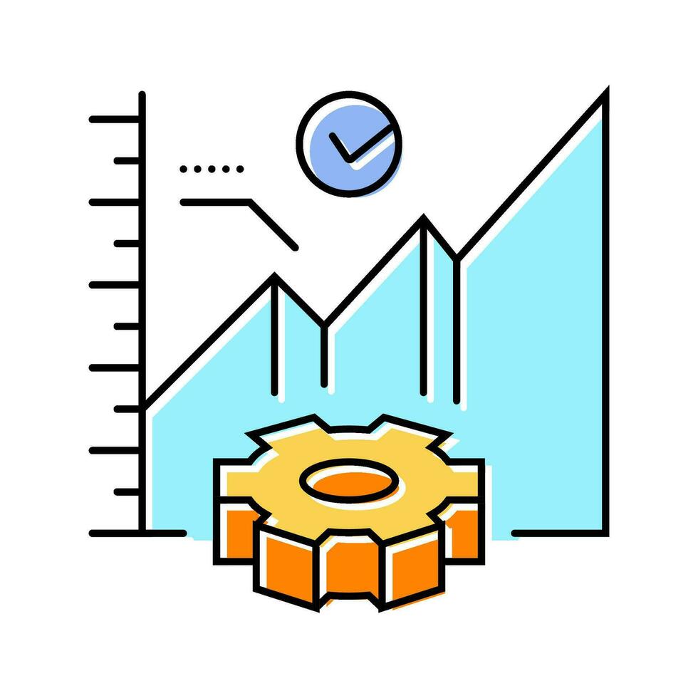 efficiency improvement manufacturing engineer color icon vector illustration