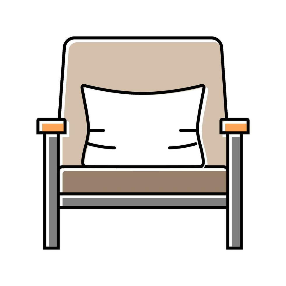 armchair minimalistic stylish color icon vector illustration