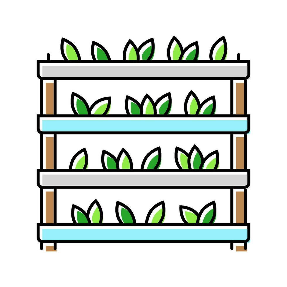 vertical farming environmental color icon vector illustration