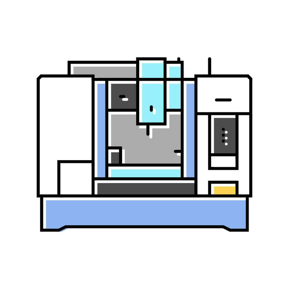 machining center manufacturing engineer color icon vector illustration ...