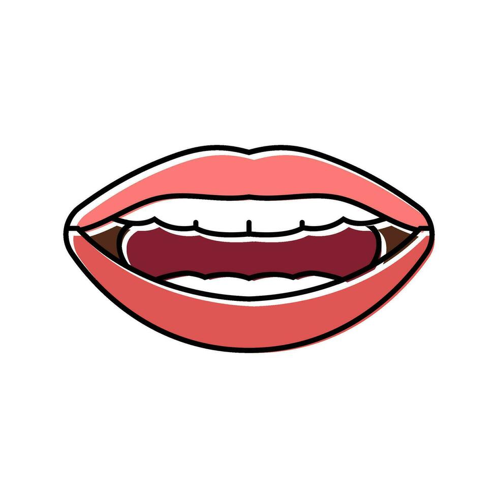 ch sh j letter mouth animate color icon vector illustration