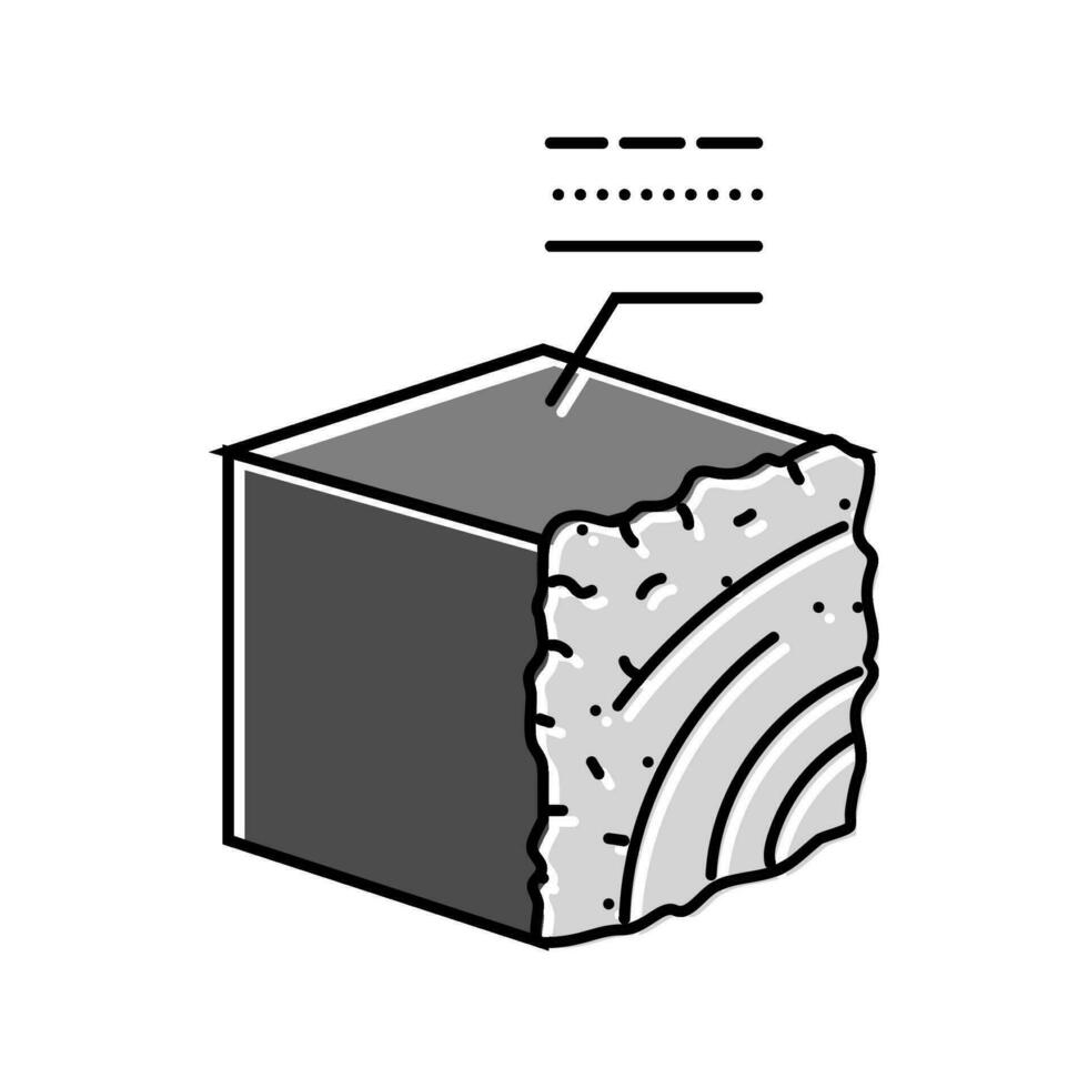 fatigue material failure materials engineering color icon vector illustration