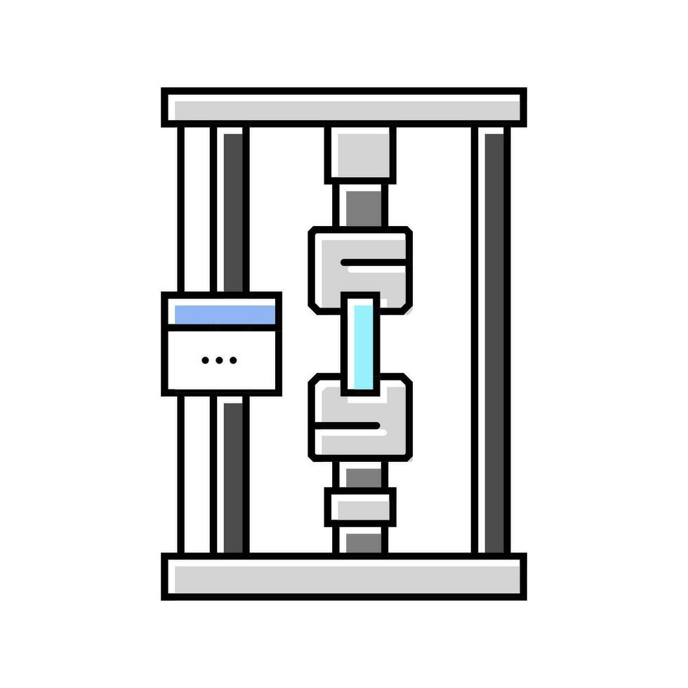 fatigue testing materials engineering color icon vector illustration