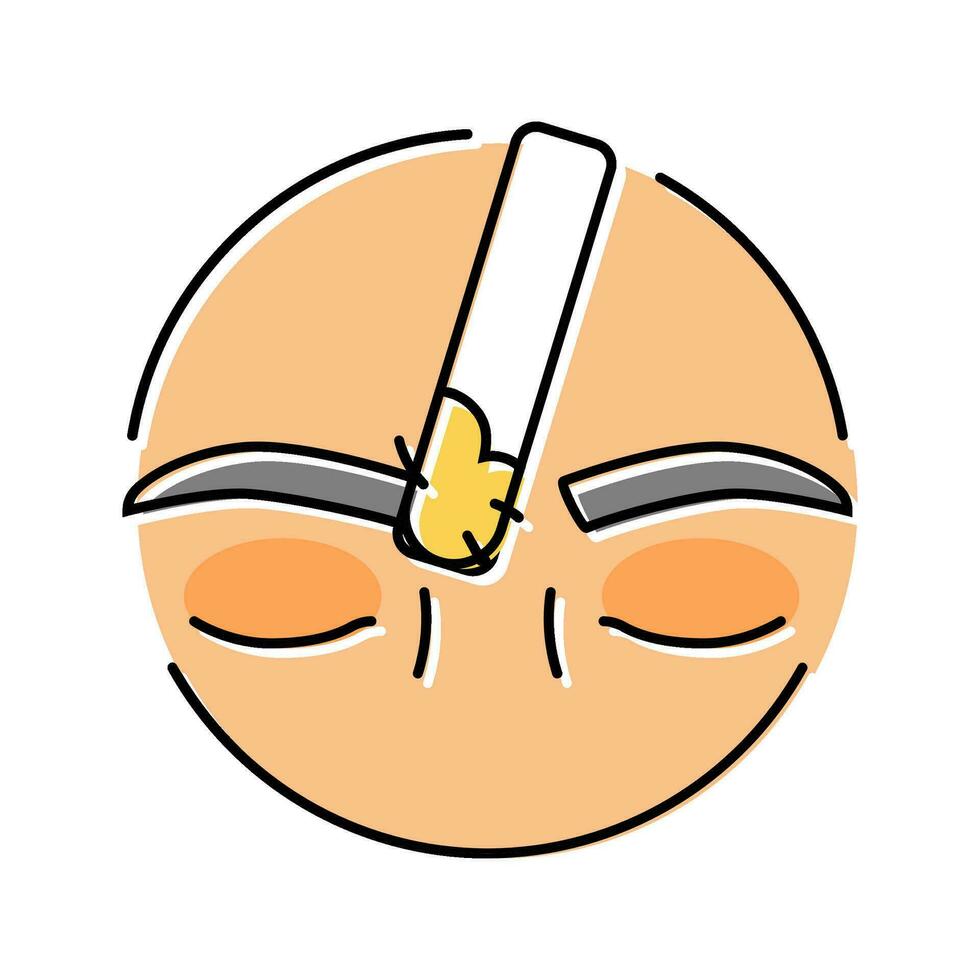 eyebrow hair removal male color icon vector illustration