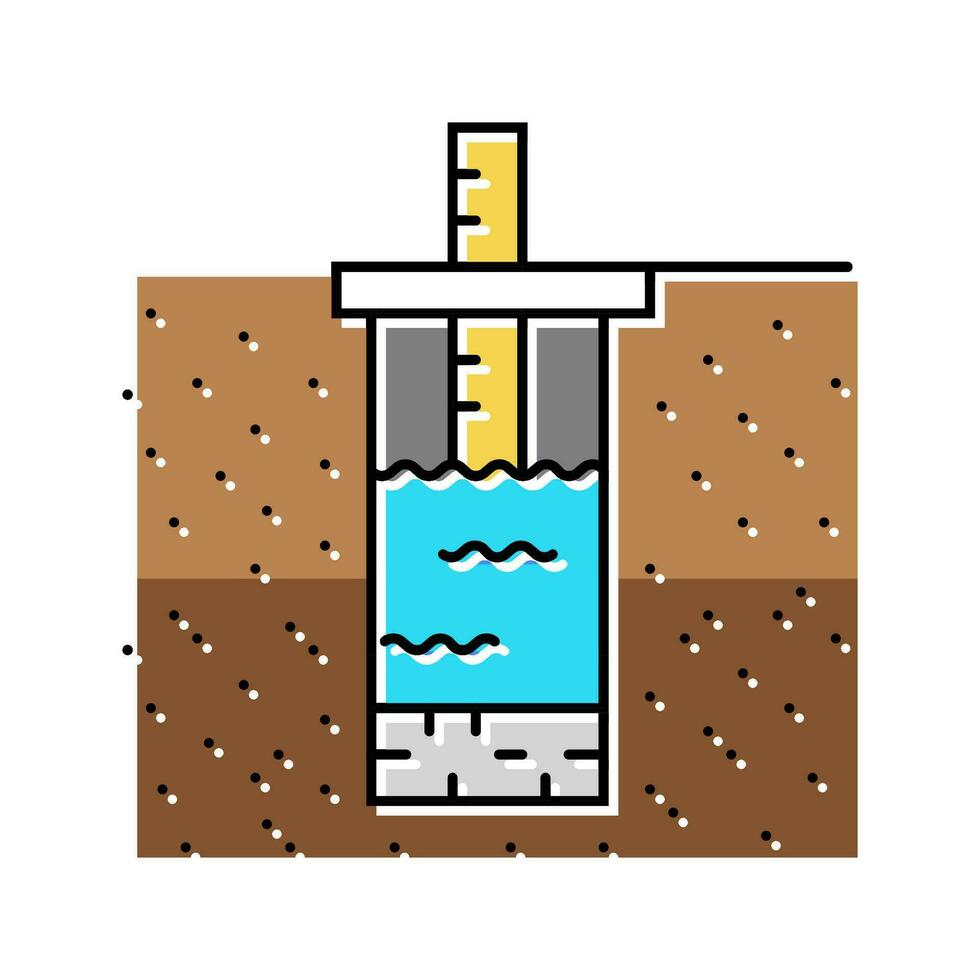 groundwater protection hydrogeologist color icon vector illustration