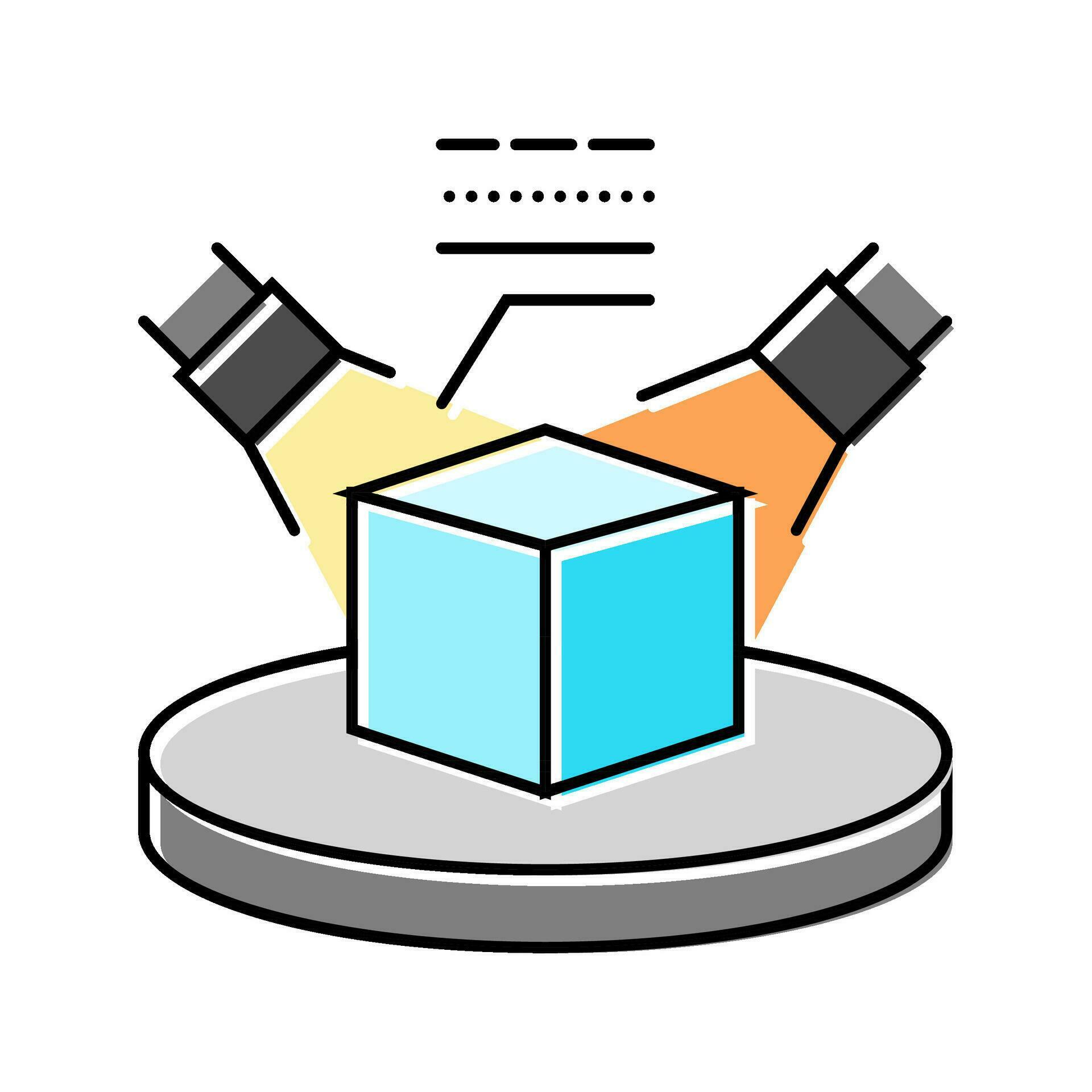 materials characterization engineering color icon vector illustration