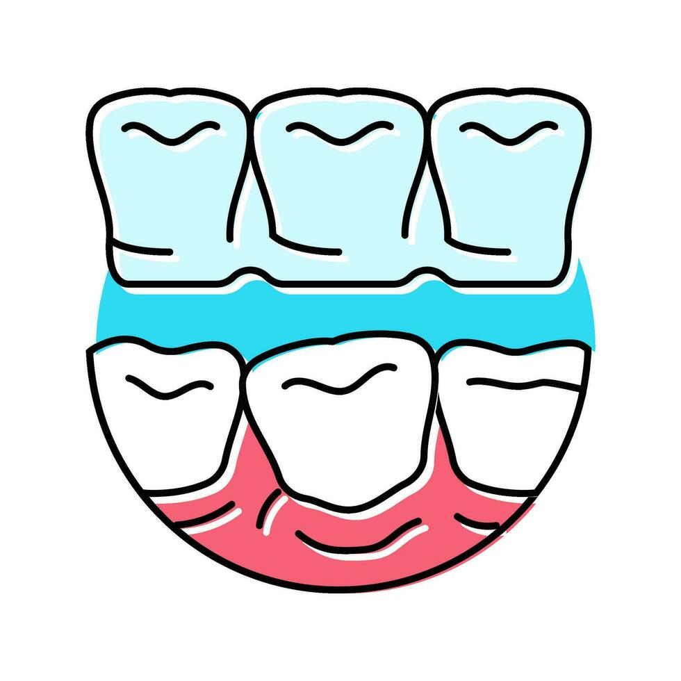 invisalign treatment color icon vector illustration