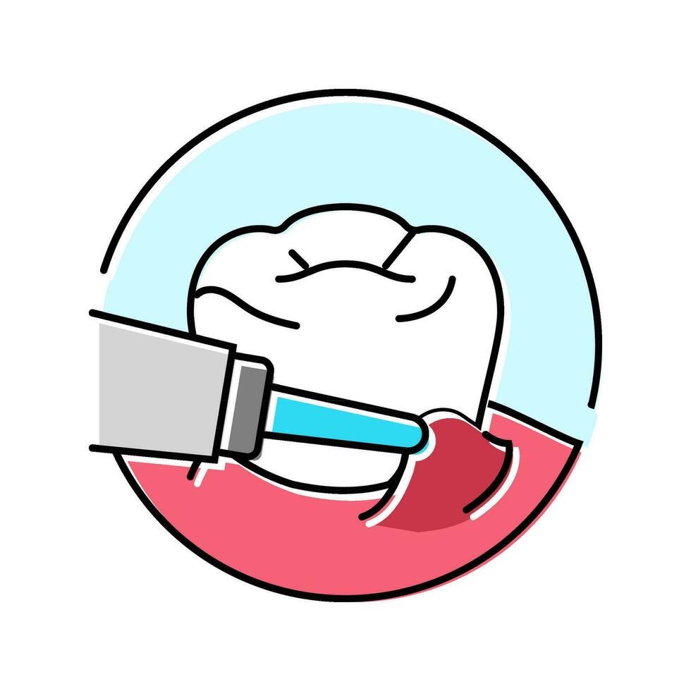 gum surgery color icon vector illustration
