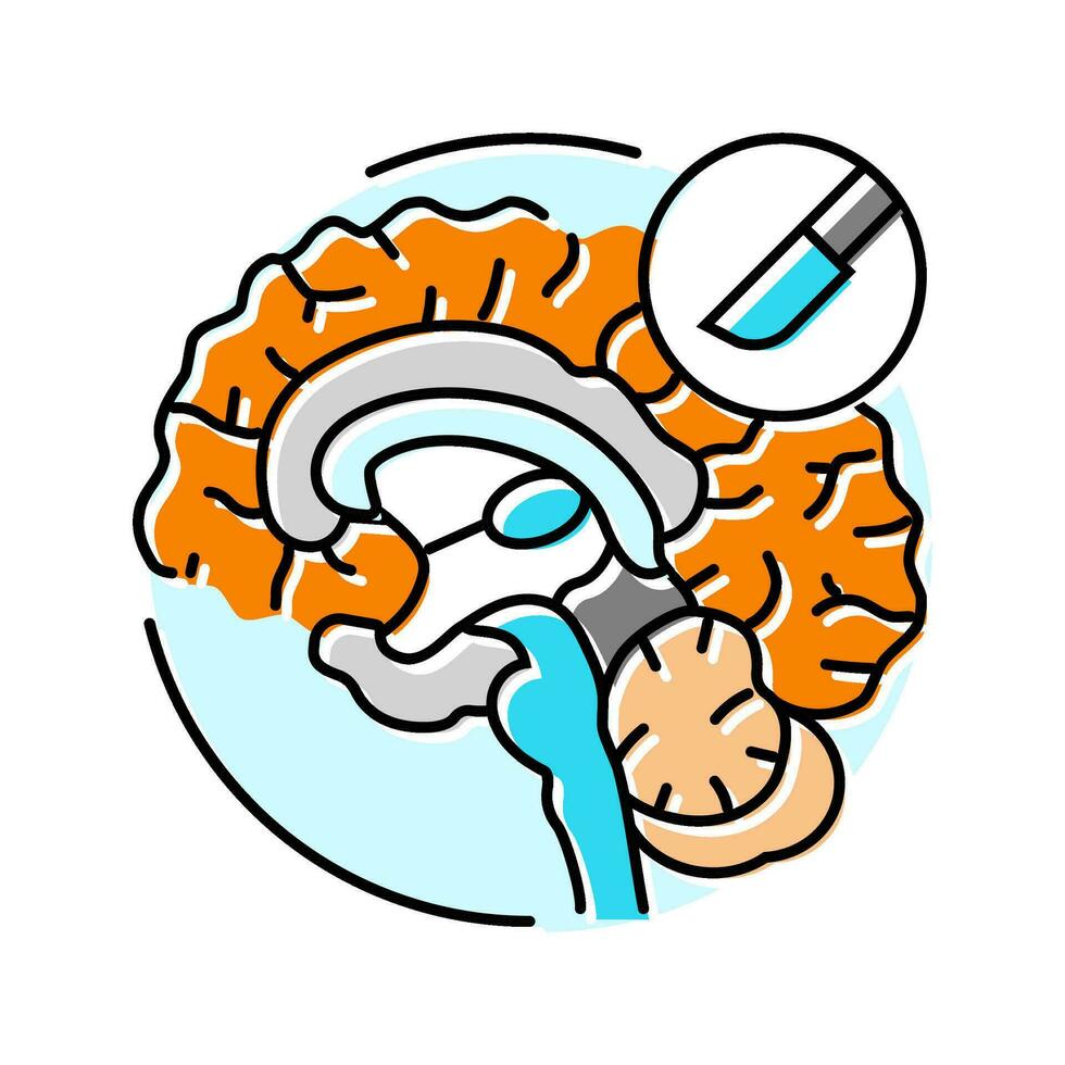 neurosurgery health color icon vector illustration