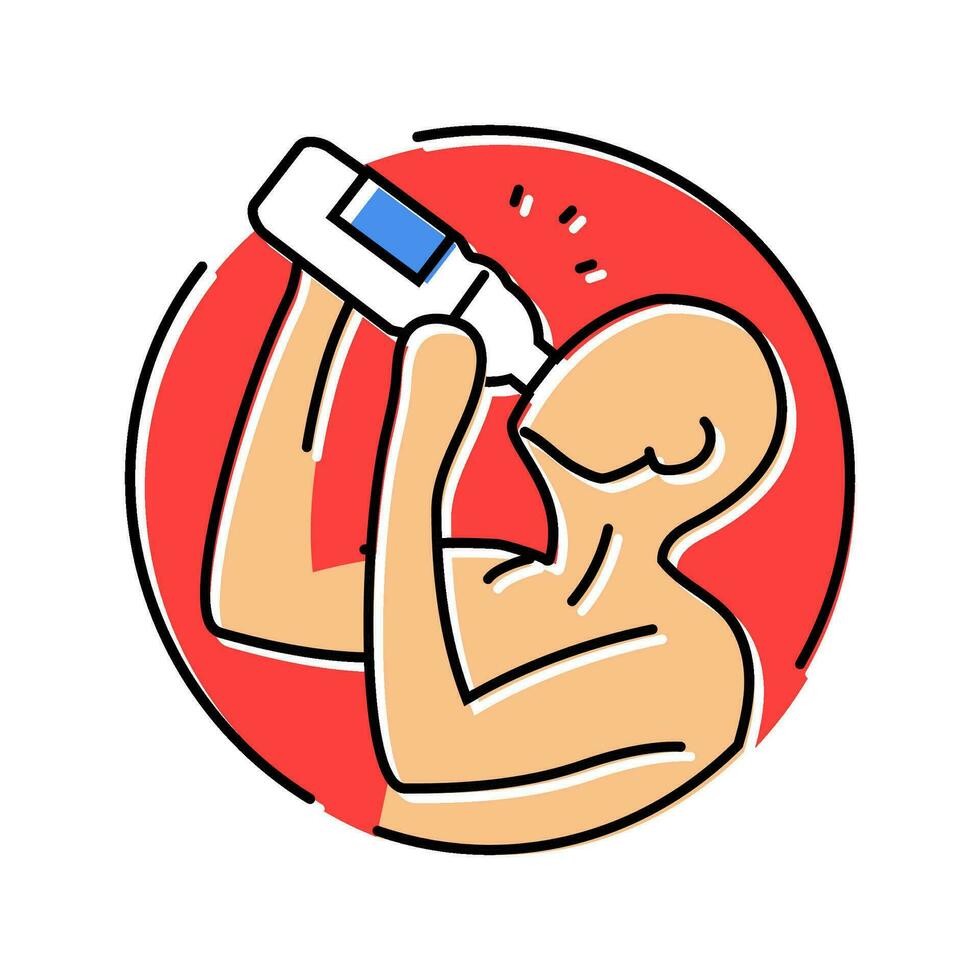 excessive thirst urination disease symptom color icon vector illustration