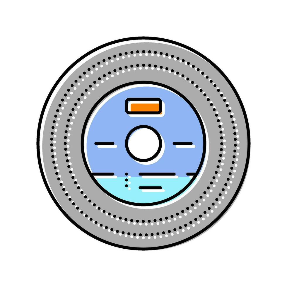 grinding wheel manufacturing engineer color icon vector illustration