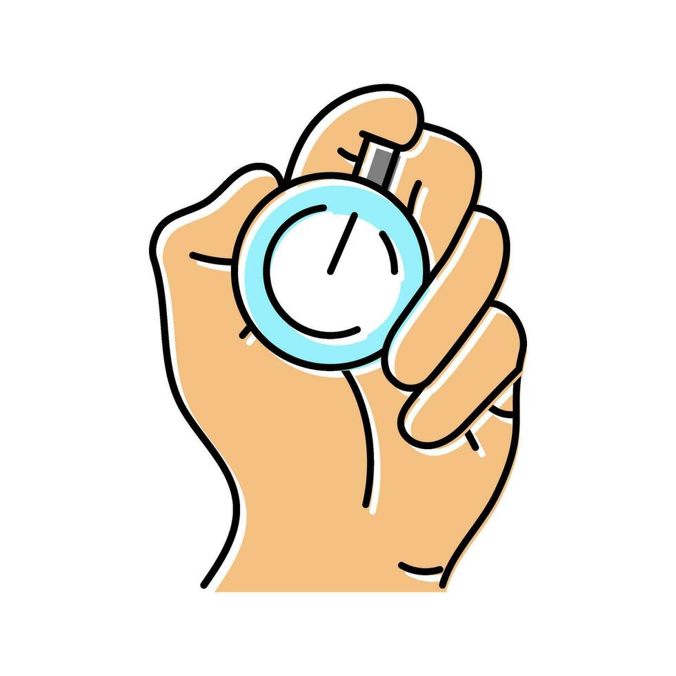 self discipline stopwatch color icon vector illustration