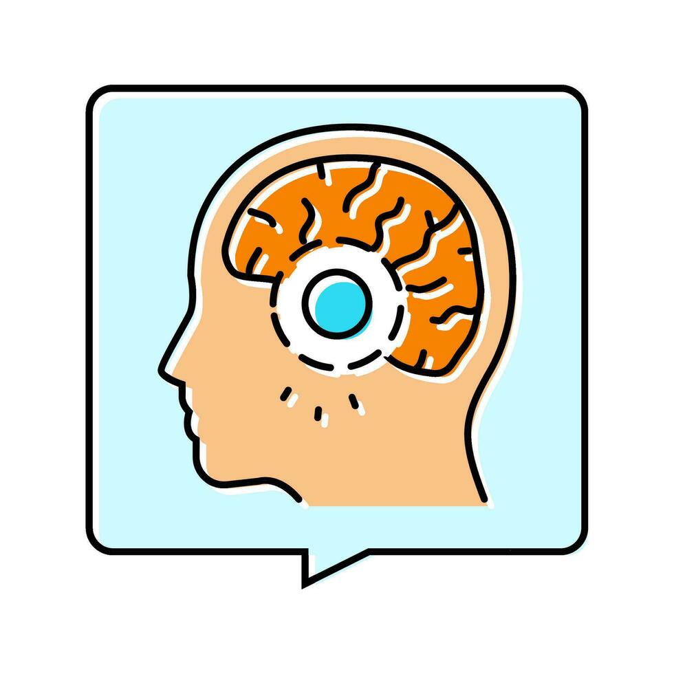 headache diagnosis neurologist color icon vector illustration