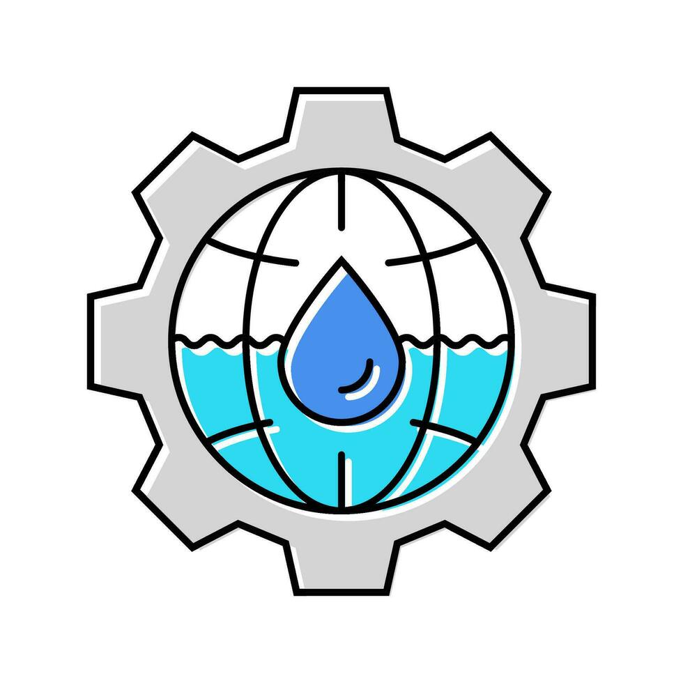 underground water hydrogeologist color icon vector illustration