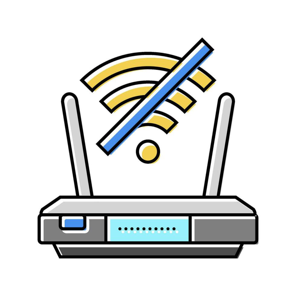 network troubles repair computer color icon vector illustration