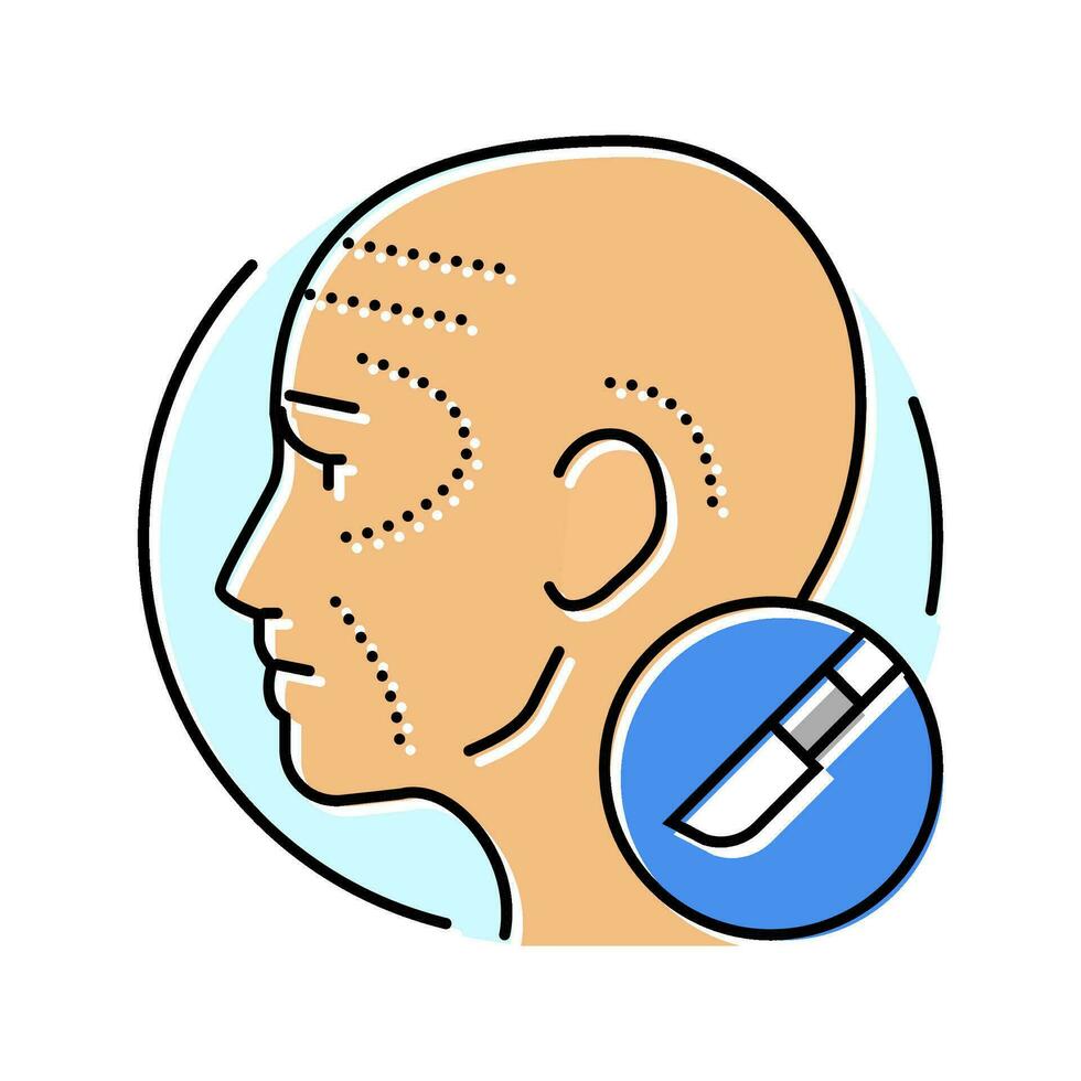 plastic surgery color icon vector illustration