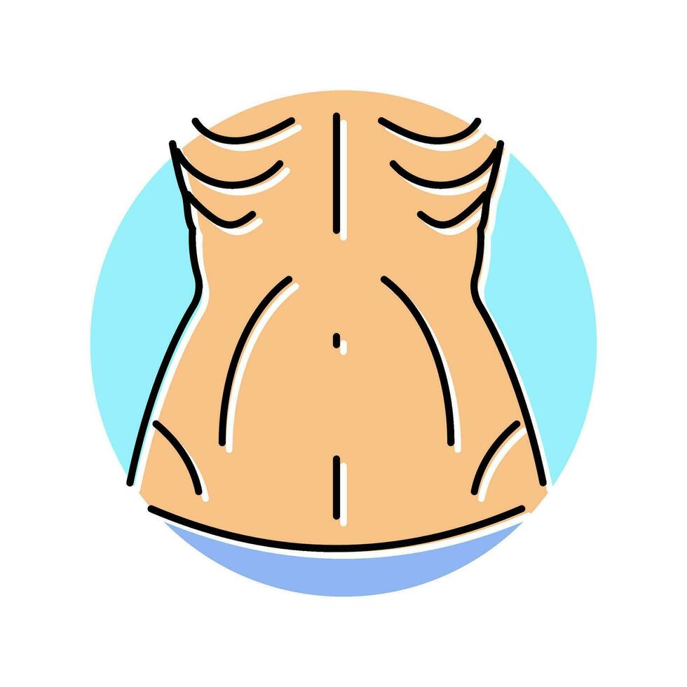 sudden weight loss disease symptom color icon vector illustration