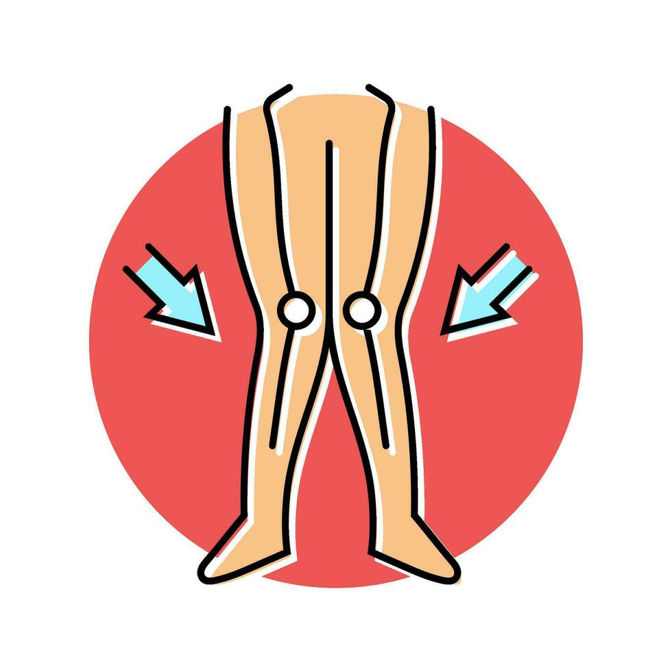 unsteady gait disease symptom color icon vector illustration