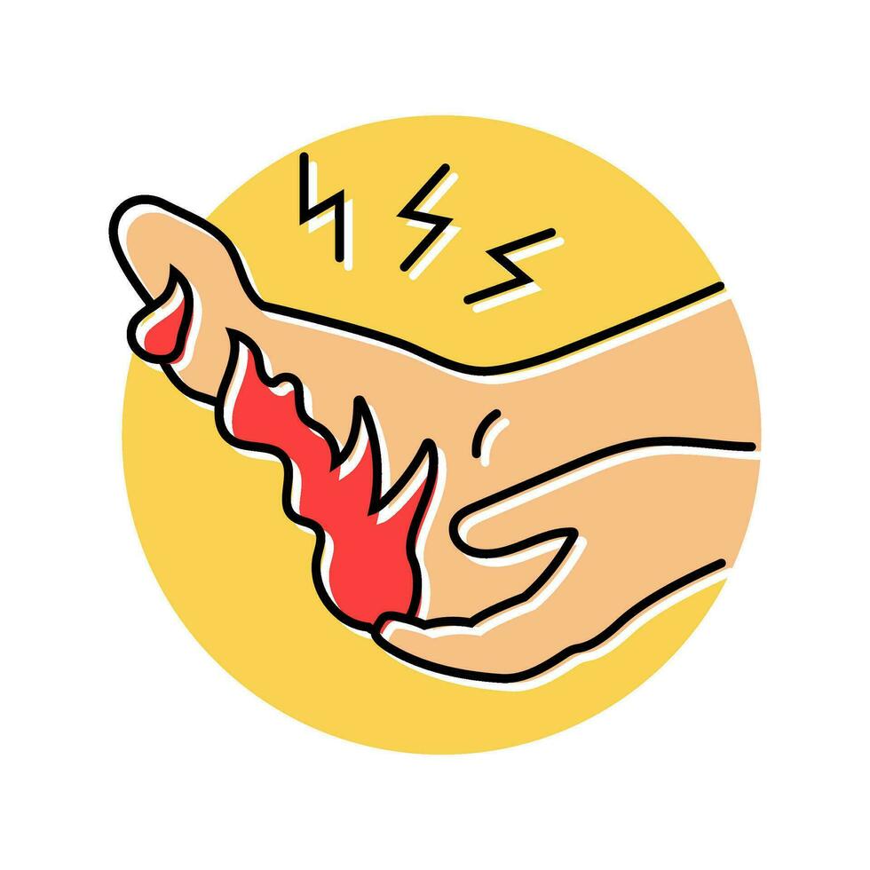 excessive hunger disease symptom color icon vector illustration