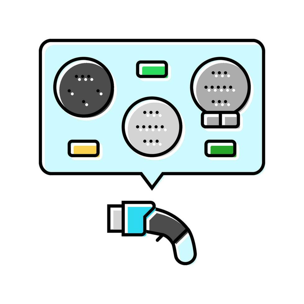 ev charger types electric color icon vector illustration