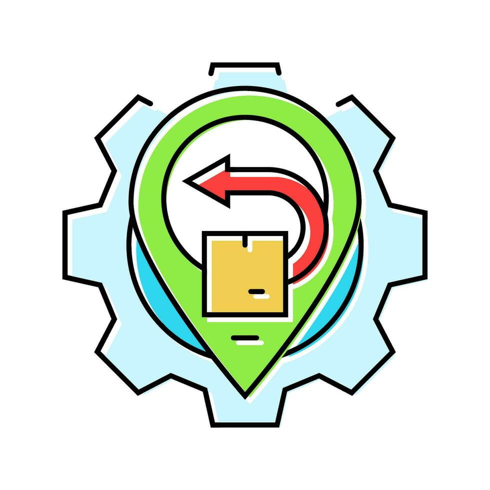 return logistics logistic manager color icon vector illustration