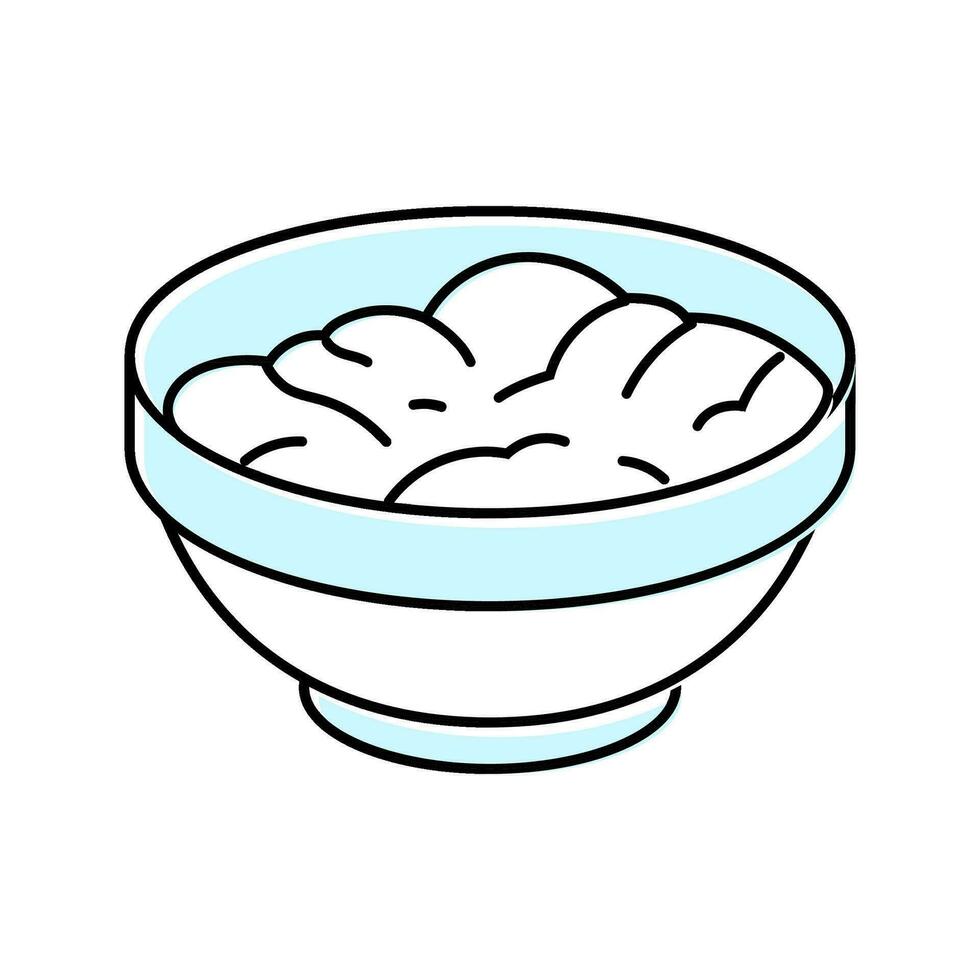 griego yogur cocina color icono vector ilustración