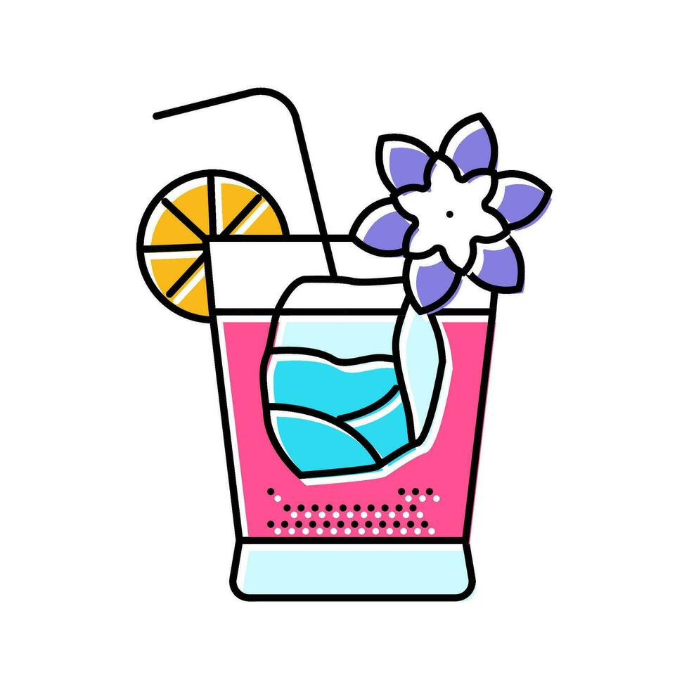 drinks disco party color icon vector illustration