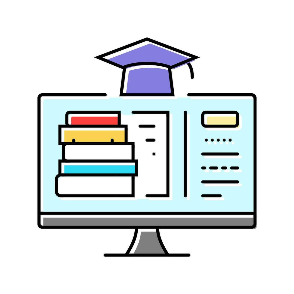 mi aprendizaje Universidad profesor color icono vector ilustración