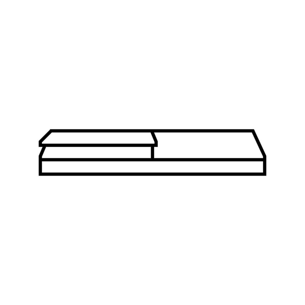 tea table top view line icon vector illustration