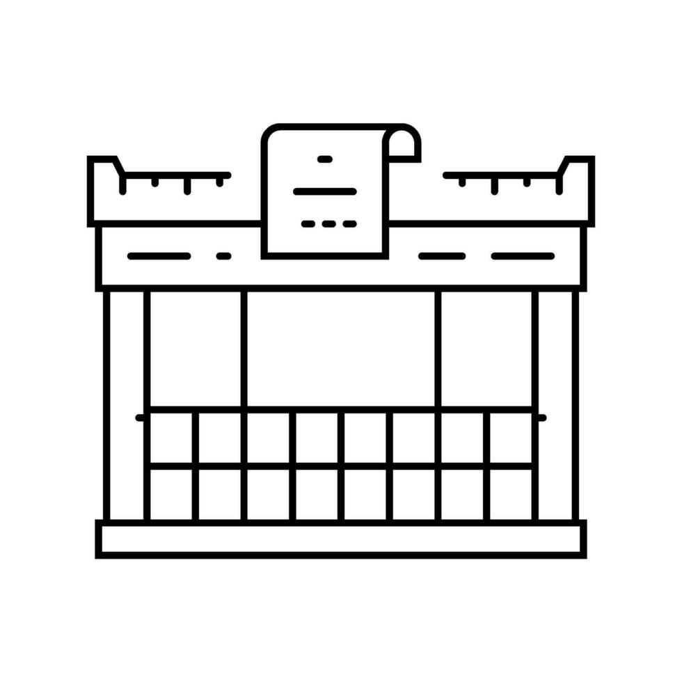 paper shop store line icon vector illustration