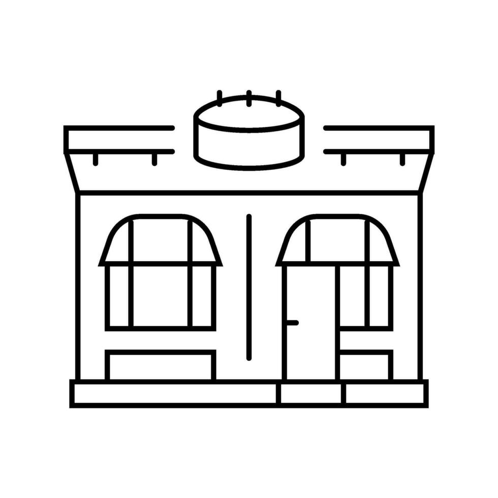 patisserie store line icon vector illustration