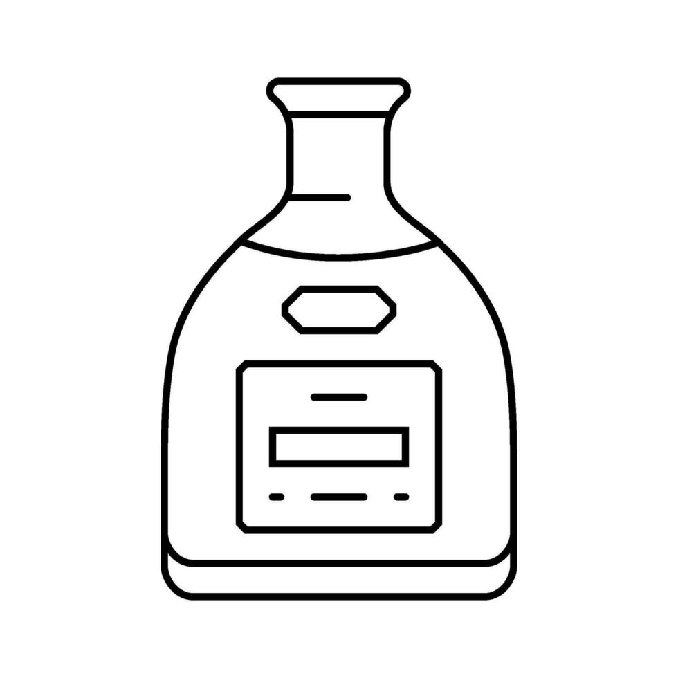 tequila glass bottle line icon vector illustration