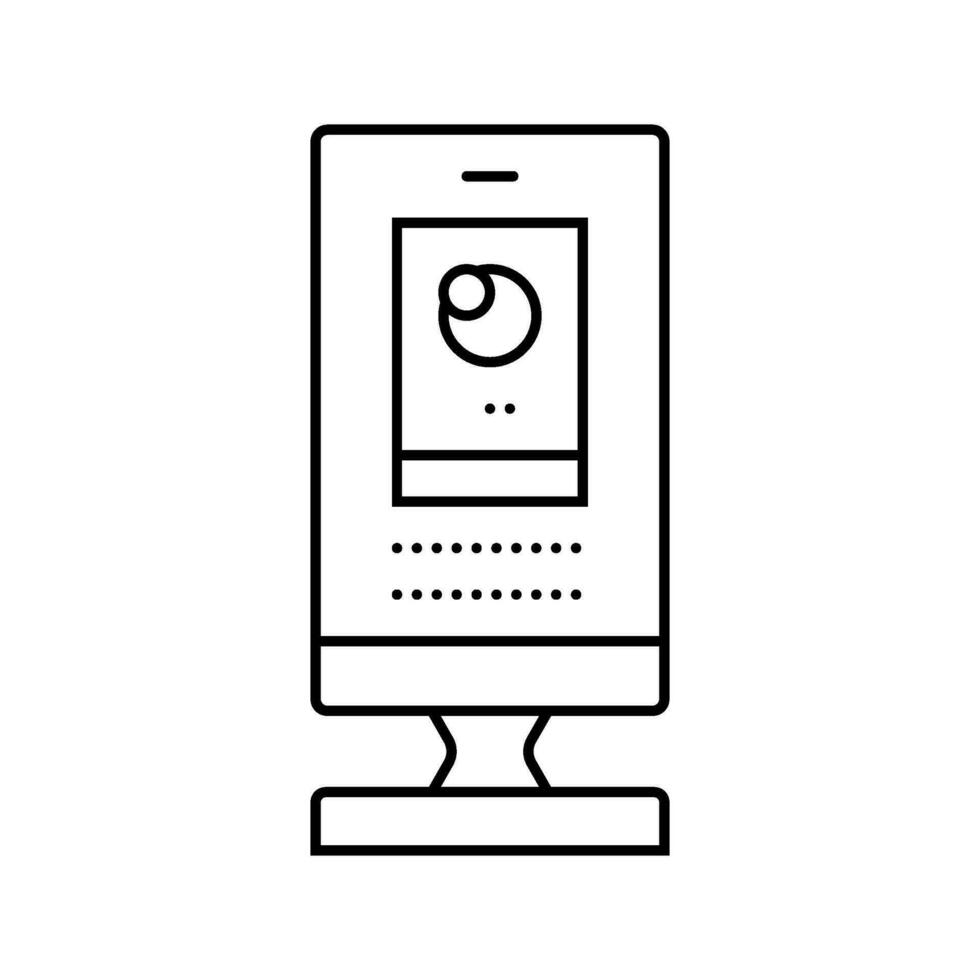 ring security camera garage tool line icon vector illustration
