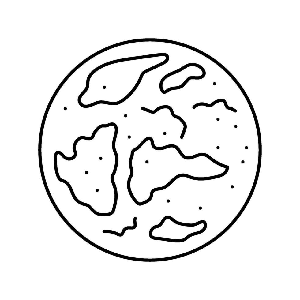 red planet mars planet line icon vector illustration