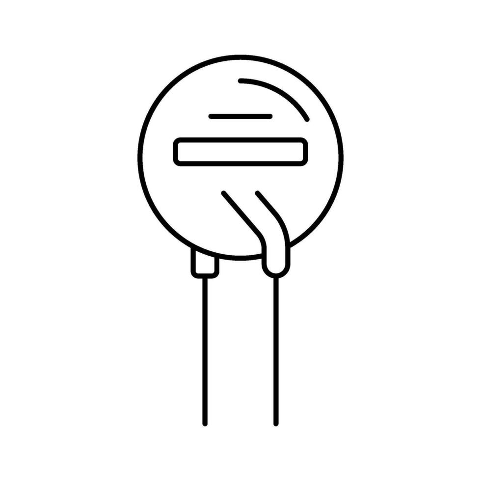 varistor electronic component line icon vector illustration