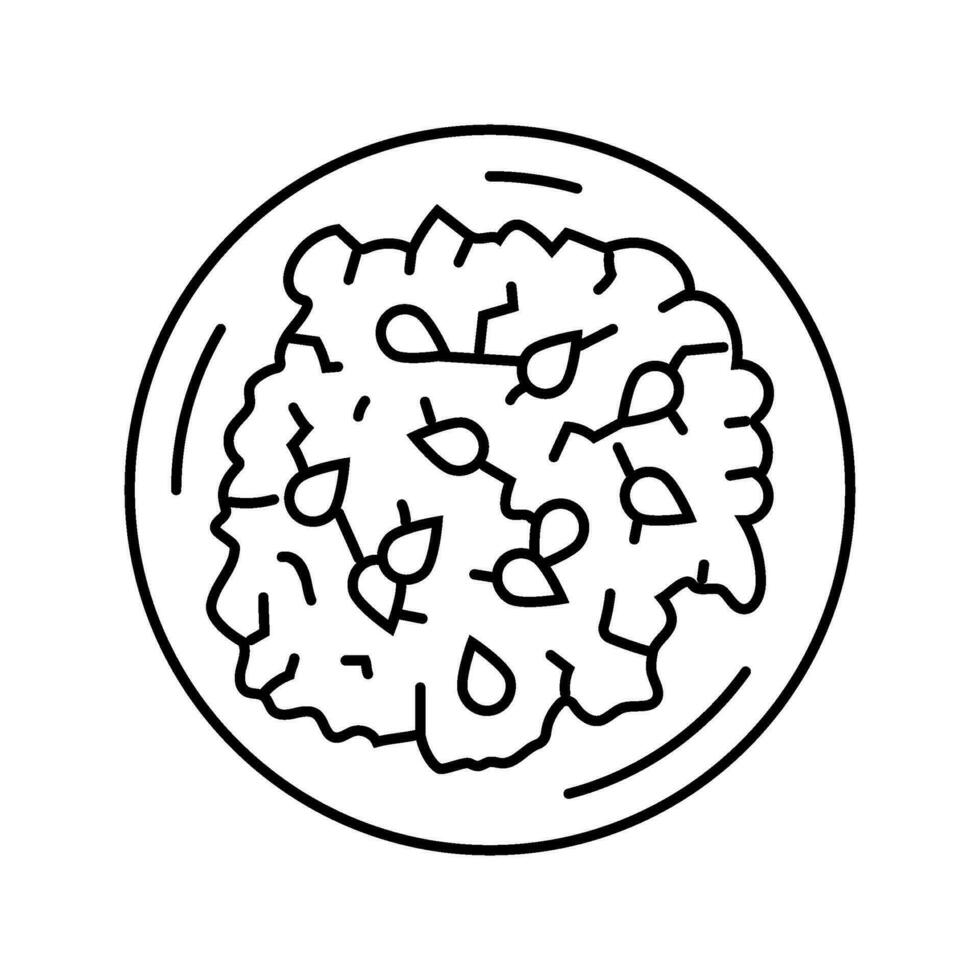 egg salad line icon vector illustration