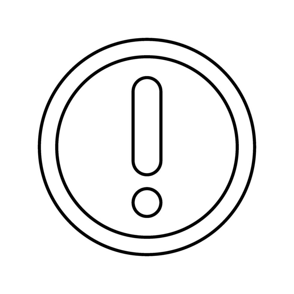 attention icon alert line icon vector illustration