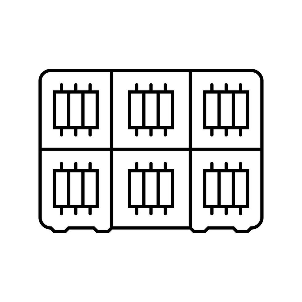 thread organizer embroidery hobby line icon vector illustration