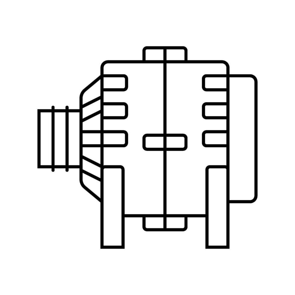 ac generator electrical engineer line icon vector illustration